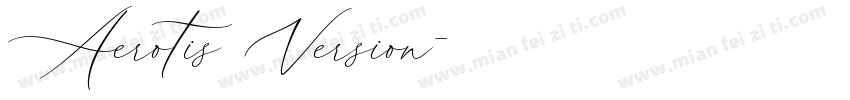 Aerotis Version字体转换